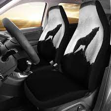 Wolf Car Seat Covers Set Of 2 Wolves