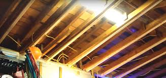 levelling uneven ceiling joists before