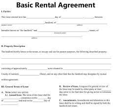 Free Printable Basic Rental Agreement Fillable gambar png