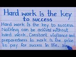 to success english essay on hardwork