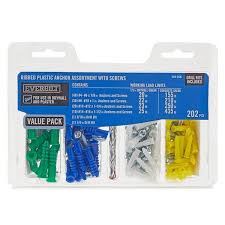 Plastic Ribbed Anchor Pack