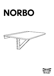 Norbo Wall Mounted Drop Leaf Table