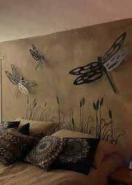 rustic metal dragonfly wall art nature