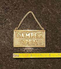 Vintage Brass Damper Open Closed Chain