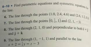 6 10 Find Parametric Equations And