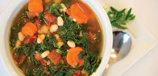 vegetarian tuscan kale navy bean soup