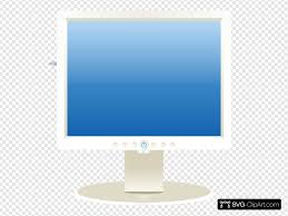 Computer monitor clipart is a handpicked free hd png images. Computer Lcd Monitor Svg Vector Computer Lcd Monitor Clip Art Svg Clipart