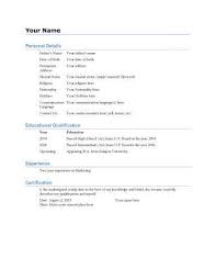 Resume Format Template   CV Resume Ideas