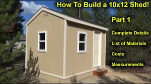 how to build a 10x12 shed part 1