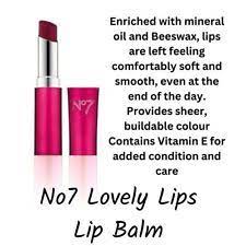 no7 lovely lips lip balm deep raspberry