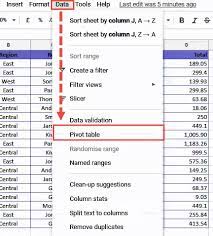 month in pivot table in google sheets