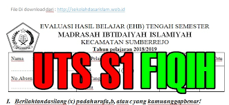 Soal usbn fikih sd/mi kelas 6. Download Soal Uts Fiqih Sd Mi Semester 1 Dan 2 Kelas 1 6 Tahun Ajaran 2018 2019 Sekolah Dasar Islam