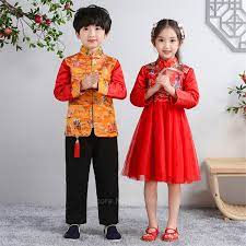 Chinese new year supplies and traditional festival items. Chinese New Year Traditional Tang Suit For Girls Dress Baby Boys Embroidery Dragon Clothing Winter Warm Thicken Costumes Sets Aliexpress