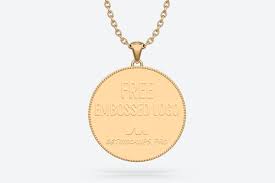 free embossed logo jewelry medallion