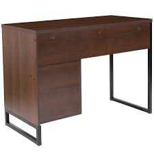 Easily assembled, the metal legs provide a sturdy, industrial foundation, while the reclaimed wood top completes the composition. Rustic Coffee Wood Grain Finish Computer Desk With Metal Frame On Sale Overstock 27066869