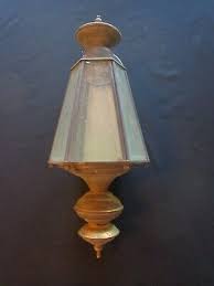 vintage brass beveled glass lantern