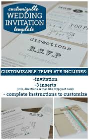 Customizable Wedding Invitation Template With Inserts