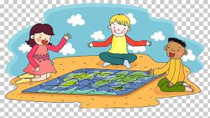 Jigsaw Puzzle Child Play Cartoon Cartoon Children Playing