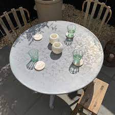 Round Zinc Topped Garden Table Home