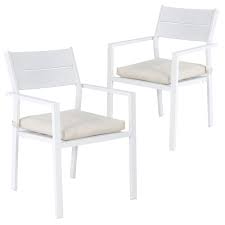 Kos Aluminium Outdoor Slatted Dining Chairs