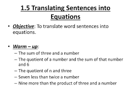 Ppt 1 5 Translating Sentences Into