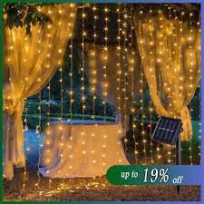 Solar Curtain Fairy String Lights