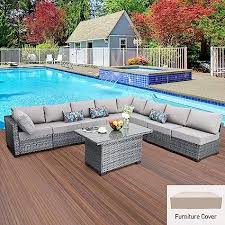 Outdoor Sectional Wicker Furniture Set