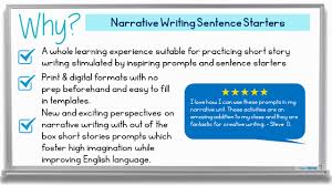 narrative writing sentence starters