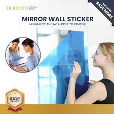 Hodeso 1pc Mirror Wall Sticker Silver