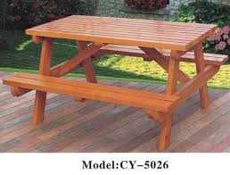 Wooden Outdoor Bench Without Backrest