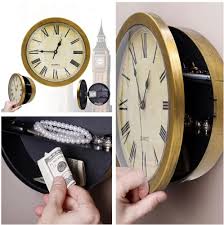 Vintage Wall Clock Safe Box