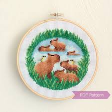 The World Of Capybaras Cross Stitch
