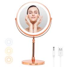 8 lighted makeup mirror rechargeable