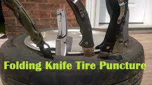 folding knife tire puncture you
