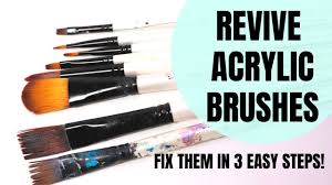how to fix acrylic paint brushes in 3