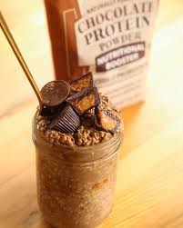 Mix all ingredients in a large bowl, cover and refrigerate 6 hours or overnight. Peanut Butter Cup Protein Overnight Oats Probably This