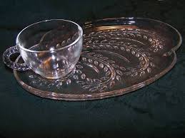 Snack Plate Teacup Federal Glass