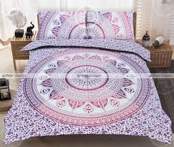 purple ombre mandala boho bedding set