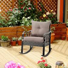 Outsunny Rattan Wicker Rocking Chair