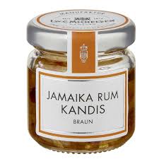 brown rock sugar in jamaican rum mini