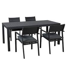 Charcoal Kos Outdoor Extendable Dining Set