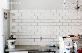Subway Tile Wall In The Kitchen