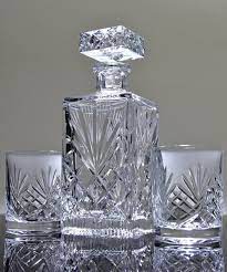 Crystal Whiskey Decanter With Engraved