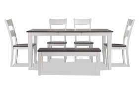 6 piece dining set with storage bench