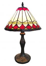 83113 Border Stained Glass Lamp With