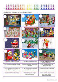 Weihnachten mit den Simpsons allgem…: Deutsch DAF Arbeitsblätter pdf & doc