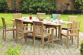 Teak Outdoor Extending Dining Table Set