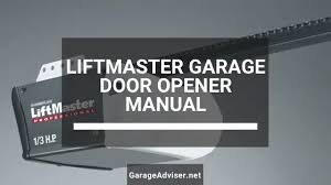 liftmaster garage door opener manual