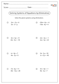 Solving Systems Of Equations By