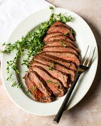 grilled marinated london broil blue